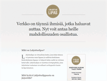 Tablet Screenshot of lahjoituslipas.fi